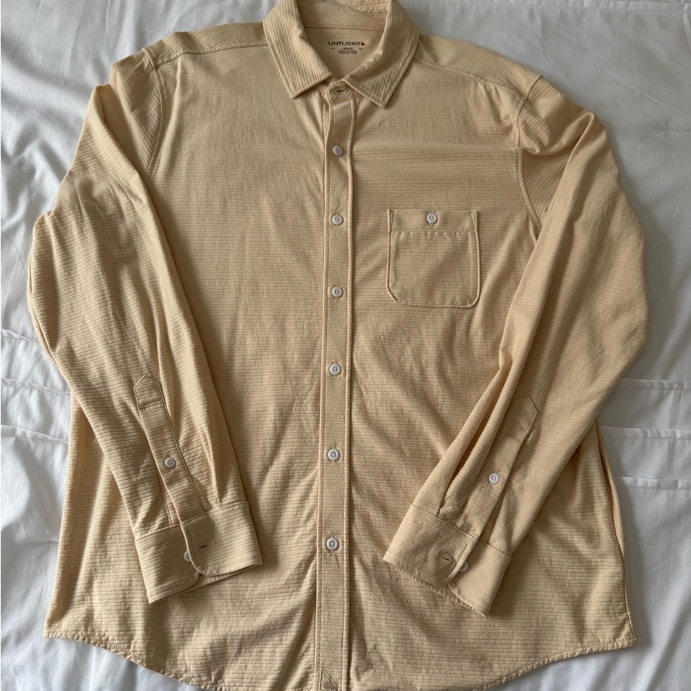 UNTUCKit Men's Tan Casual Button-Down Shirt